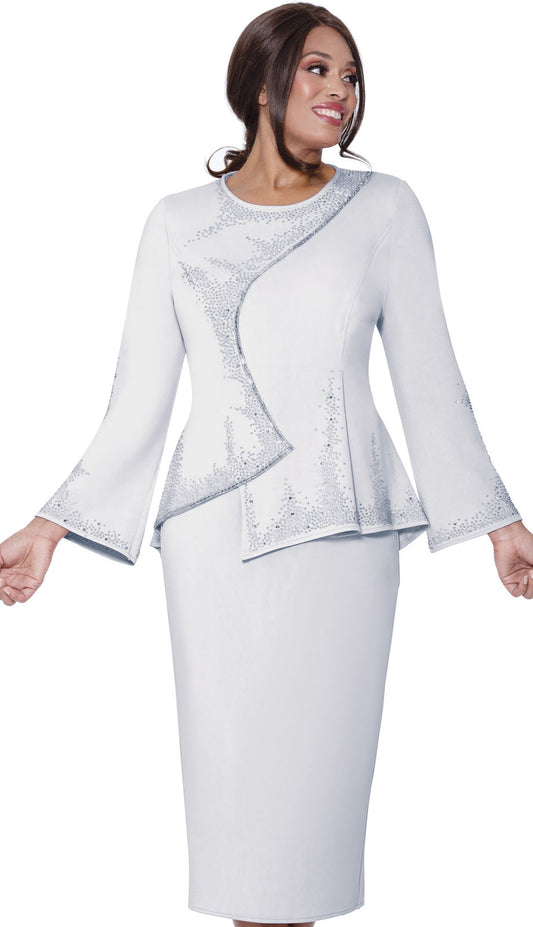 Stellar Looks SL600202-WHT Church Suit