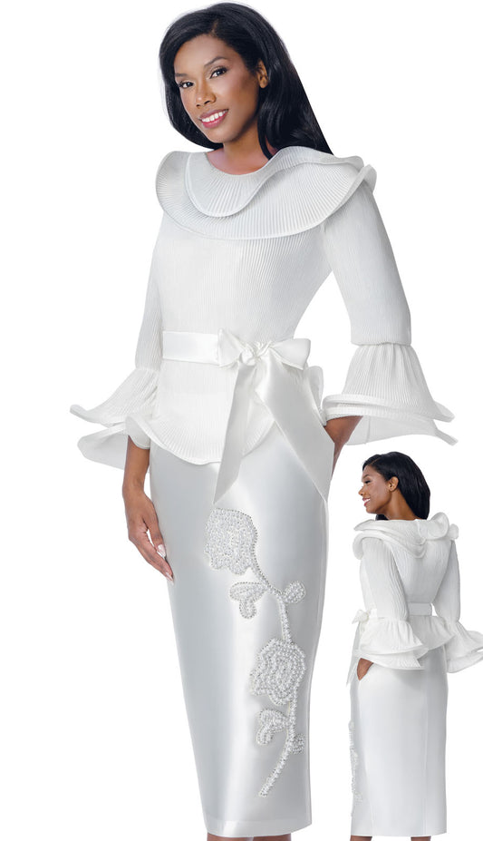 Stellar Looks SL600893-WHT-QS Church Suit