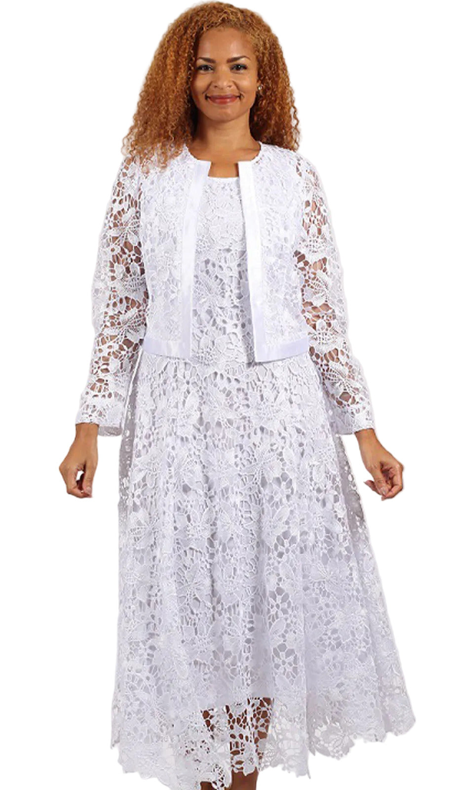Diana Couture 8190-WHT-CO Church Dress