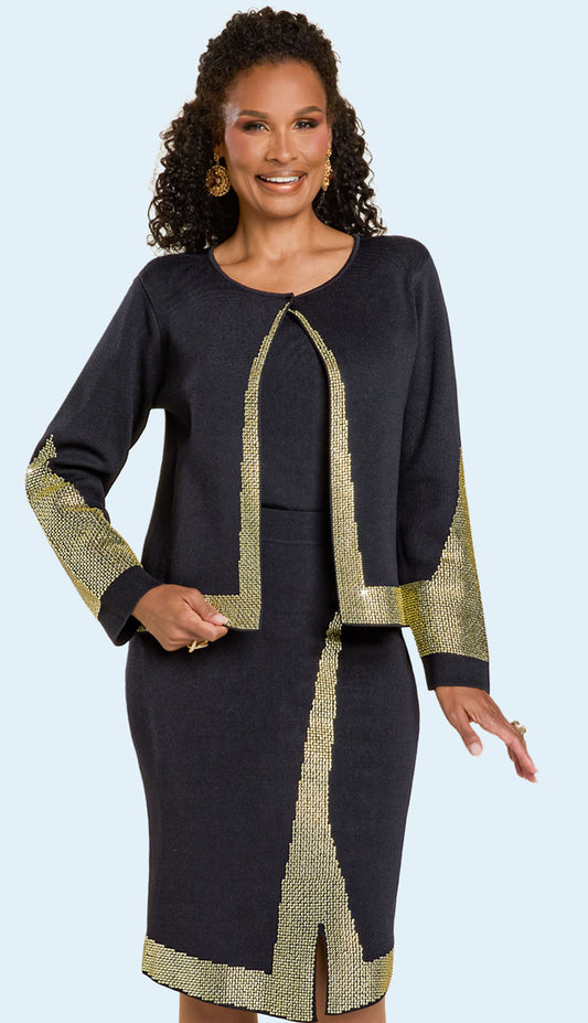 Donna Vinci 13435-BWG-QS Church Suit