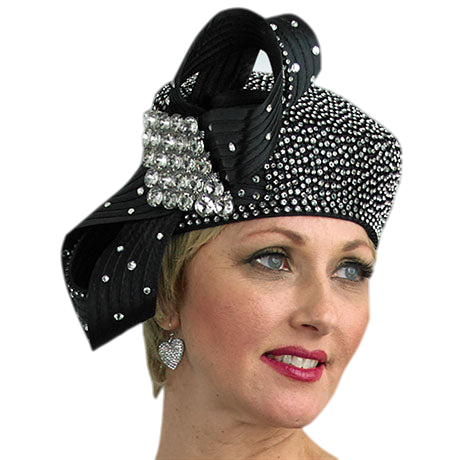 Lily And Taylor H325-BLK Church Hat