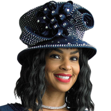 Lily And Taylor H293-NVY Church Hat