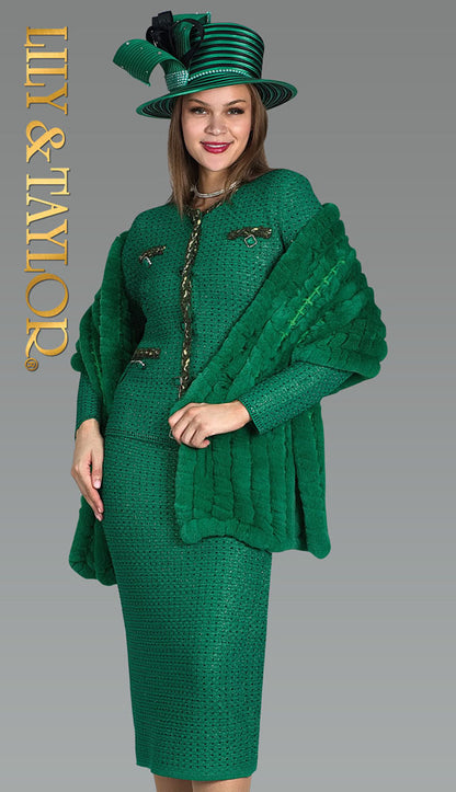 Lily And Taylor 840-RED Church Suit