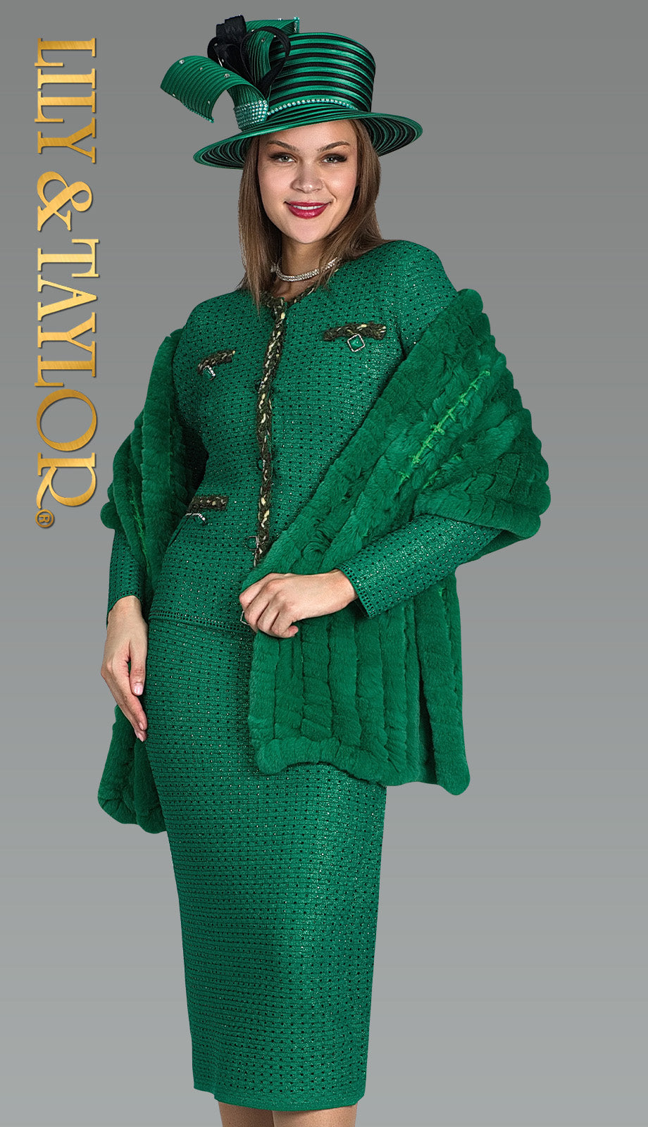 Lily And Taylor 840-EMR Church Suit