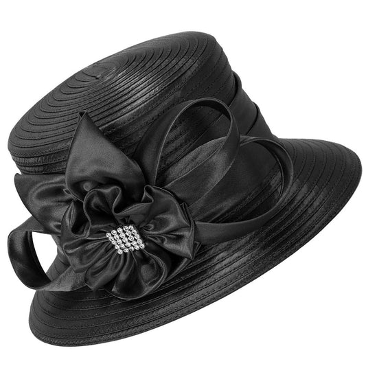 Giovanna HR944-BLK Church Hat
