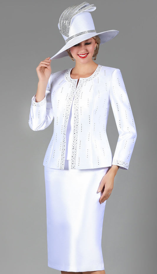 Giovanna G1227-WHT Church Suit