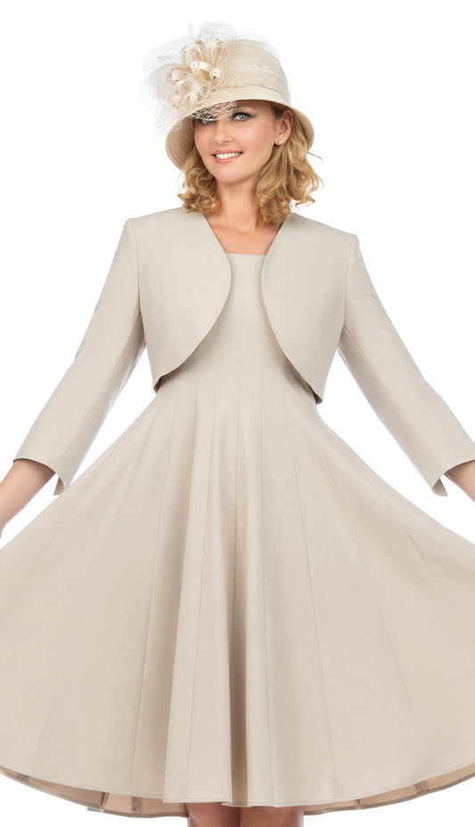 Giovanna D1540-TAU-CO Womens Church Dress with Bolero Jacket