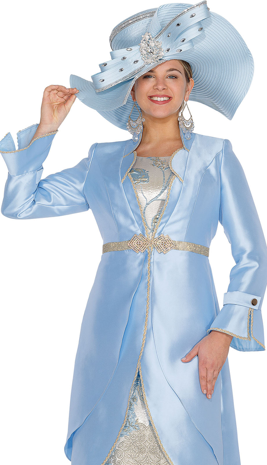 Elite Champagne 6255-H Church Dress-Hat