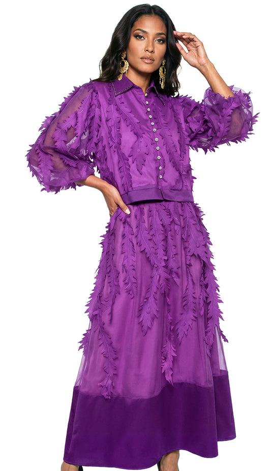 Luxe Moda LM533-PUR Church Dress