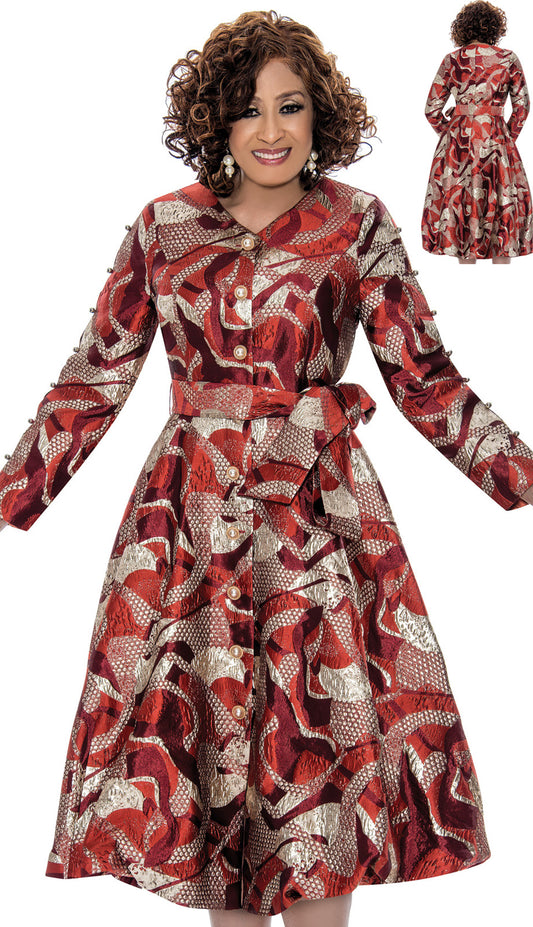 Dorinda Clark Cole 309081-RED-QS Church Dress