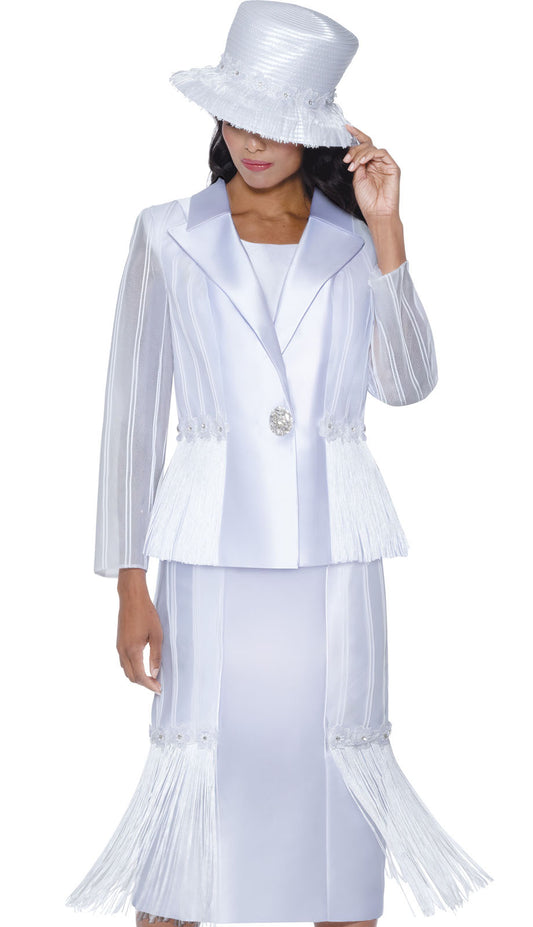 GMI G400943-WHT-H Church Suit-Hat