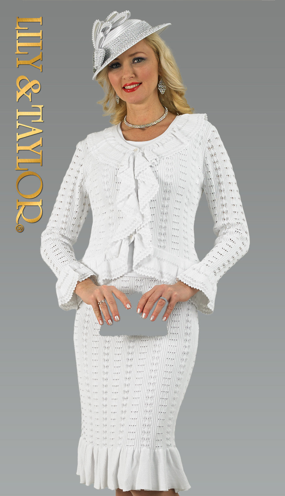 Lily And Taylor 824-WHT-HAT
