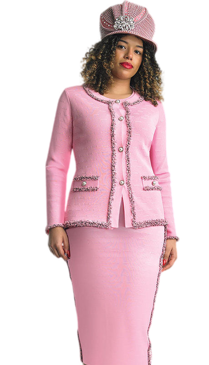 Lily And Taylor 731-PNK Womens Church Suit