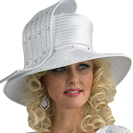 Lily And Taylor H379-WHT Church Hat