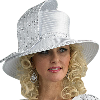 Lily And Taylor H379-WHT Church Hat