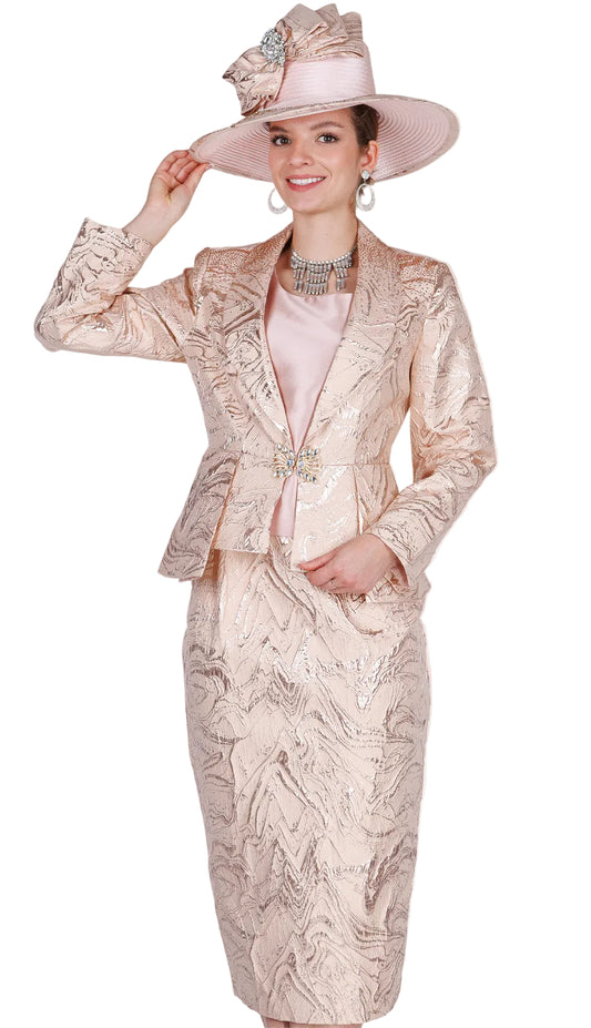 Champagne Italy 6103-GLD Church Suit