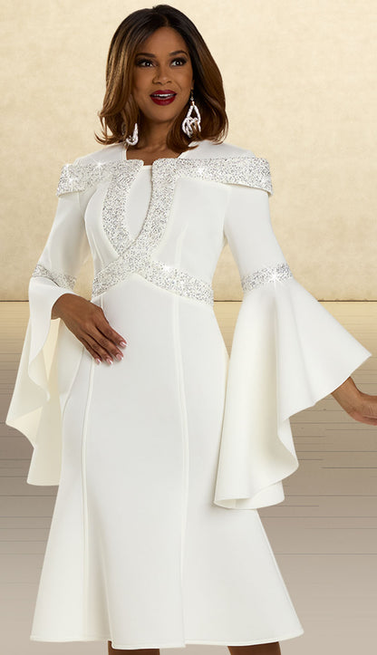 Donna Vinci 12129-OFW-QS Church Dress