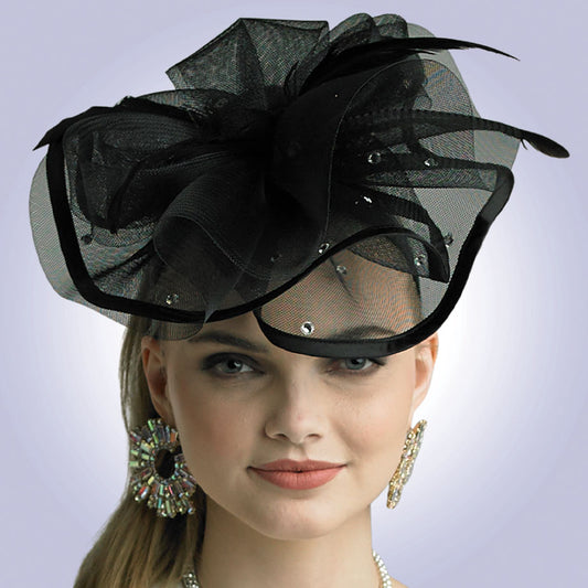 Lily And Taylor H137-BLK Fascinator