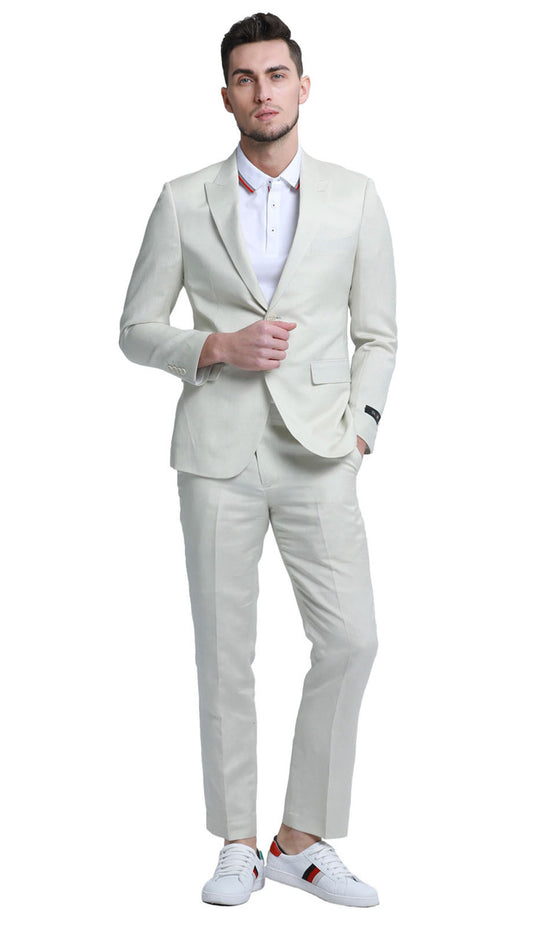 Tazzio Mens Suit M333SK-IVO