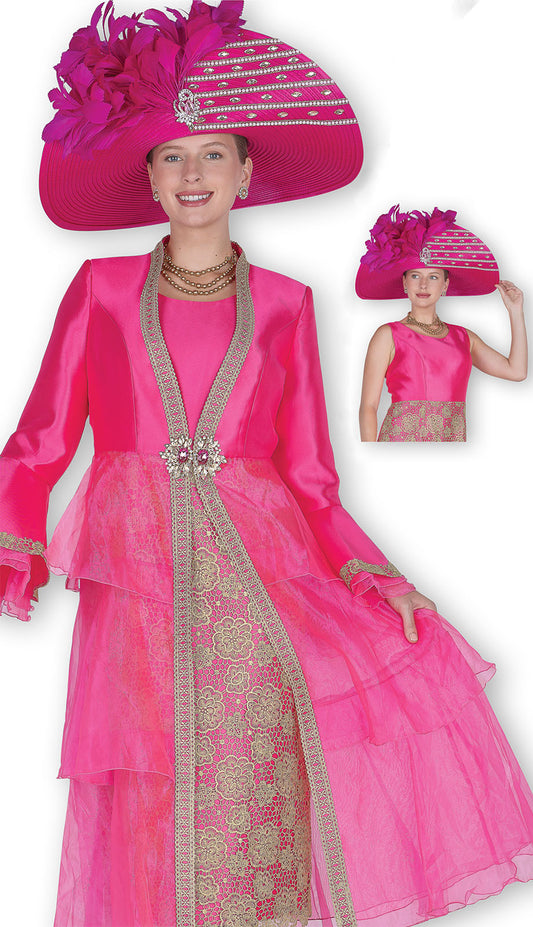 Aussie Austine 6153-FWG-H Womens Church Suit Hat