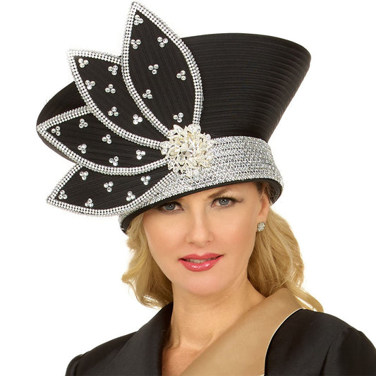 Giovanna HG22167-BLK Church Hat