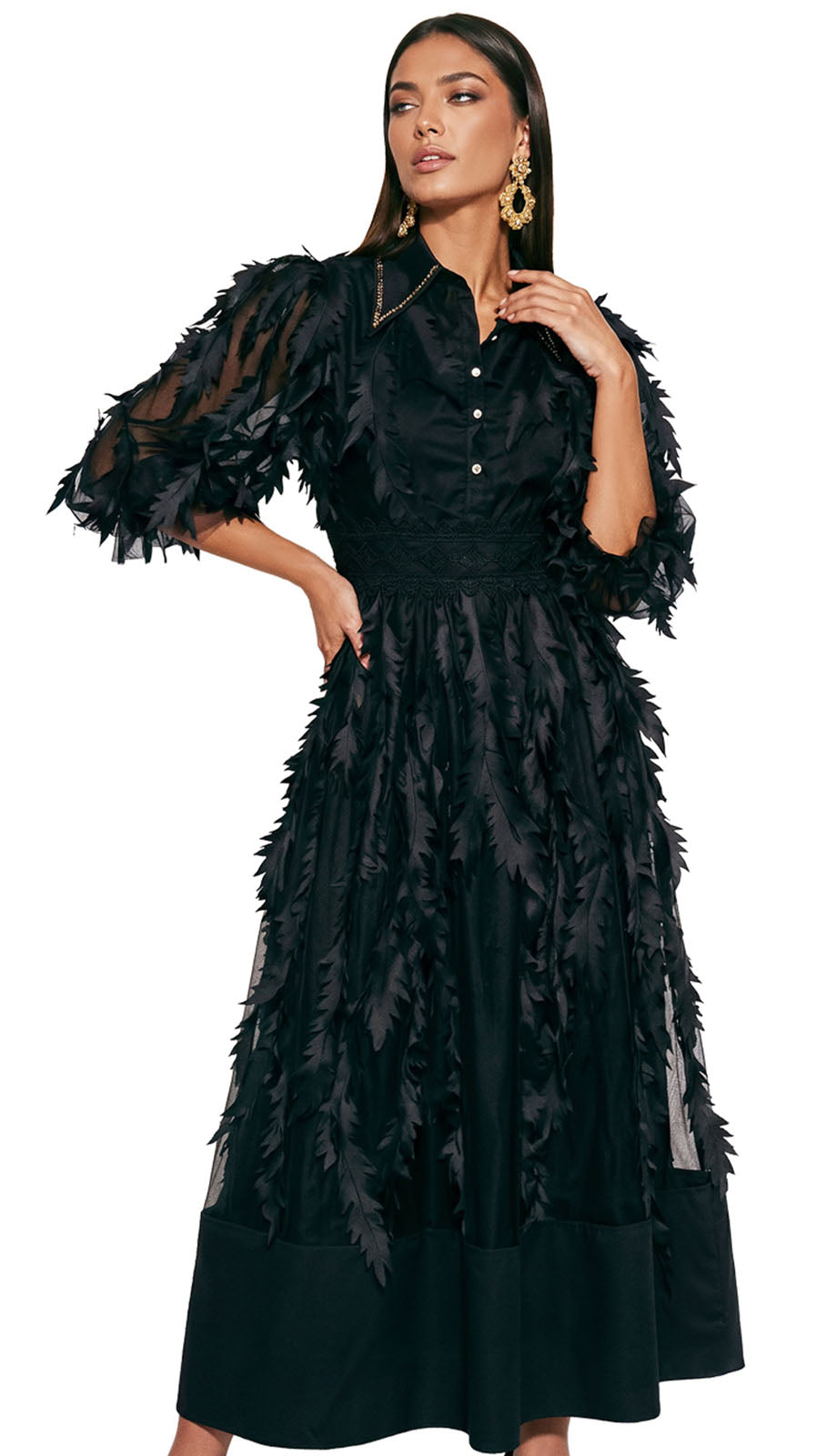 Luxe Moda LM534-BLK Church Dress