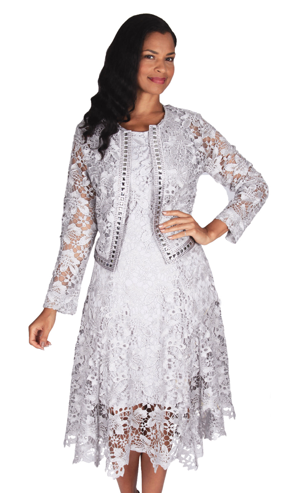 Diana Couture 8190-SIL-CO Church Dress