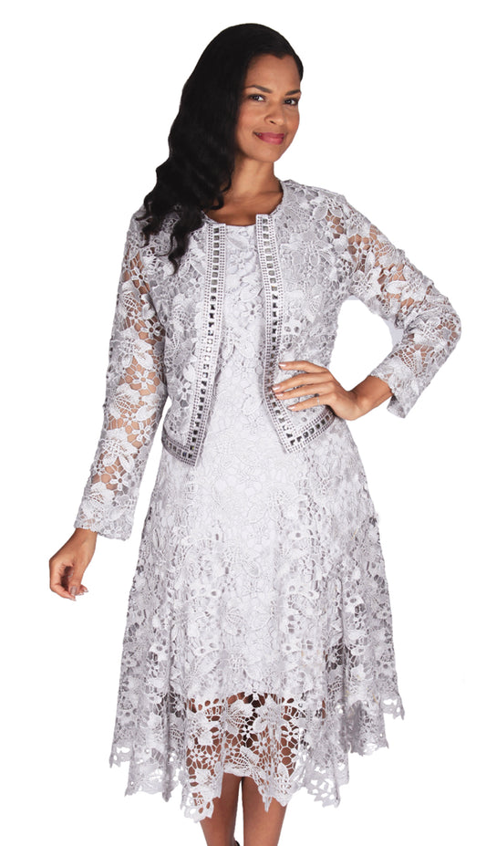 Diana Couture 8190-SIL-CO Church Dress