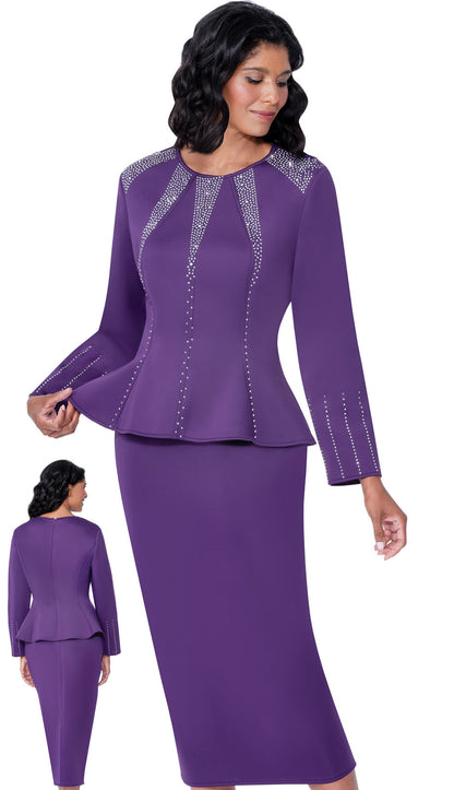Stellar Looks SL600632-PUR-QS Church Suit