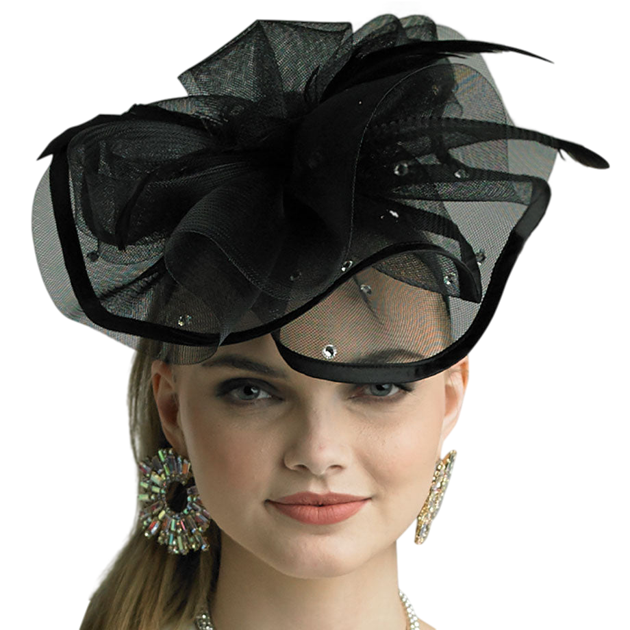 Lily And Taylor H137-BLK-QS Fascinator