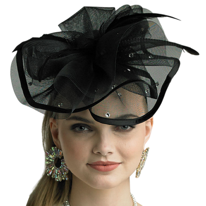 Lily And Taylor H137-BLK-QS Fascinator