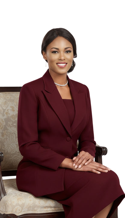 Ben Marc 2299-BUR Church Suit for Women