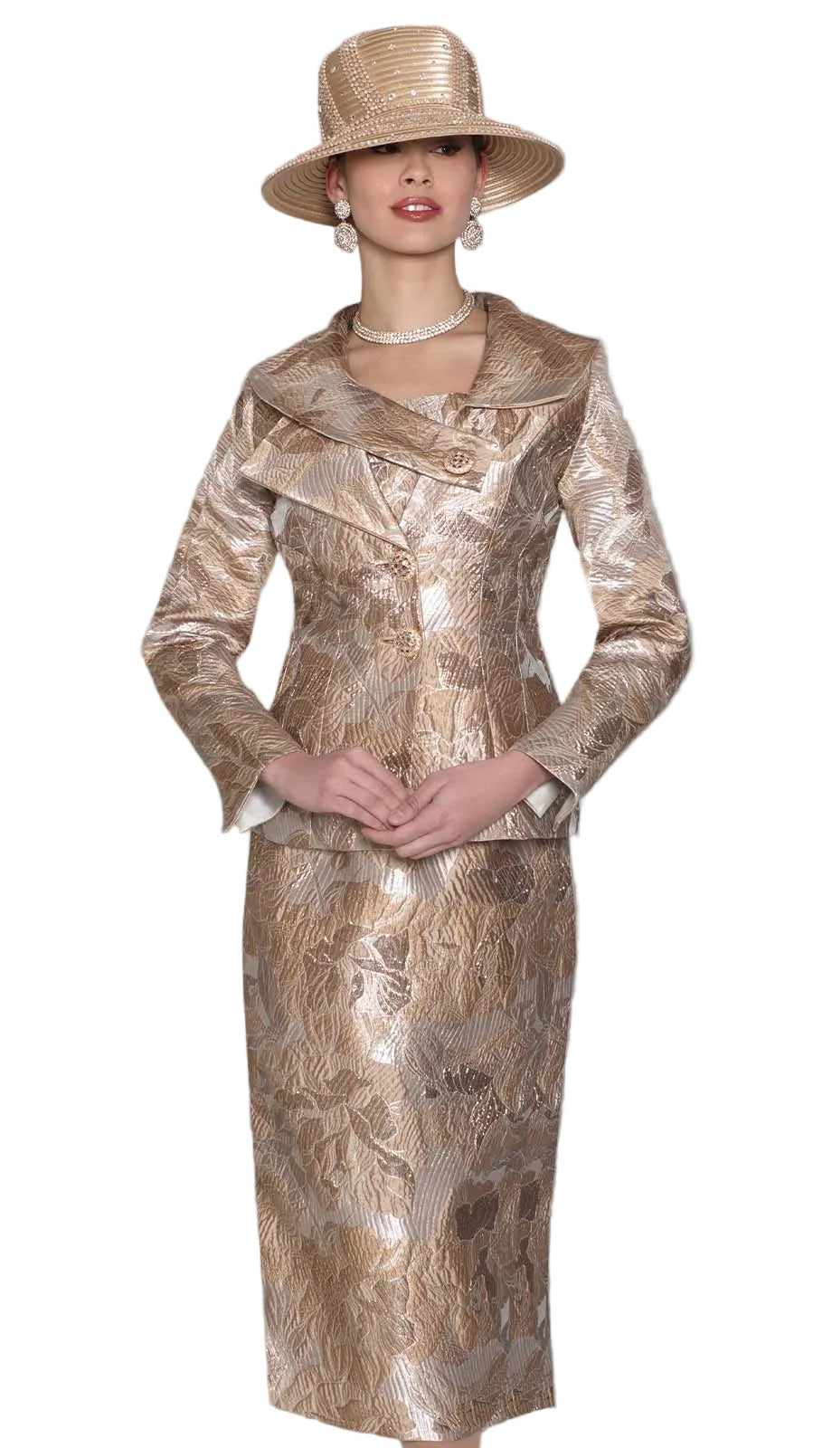 Lily And Taylor 5182-GLD Church Suit