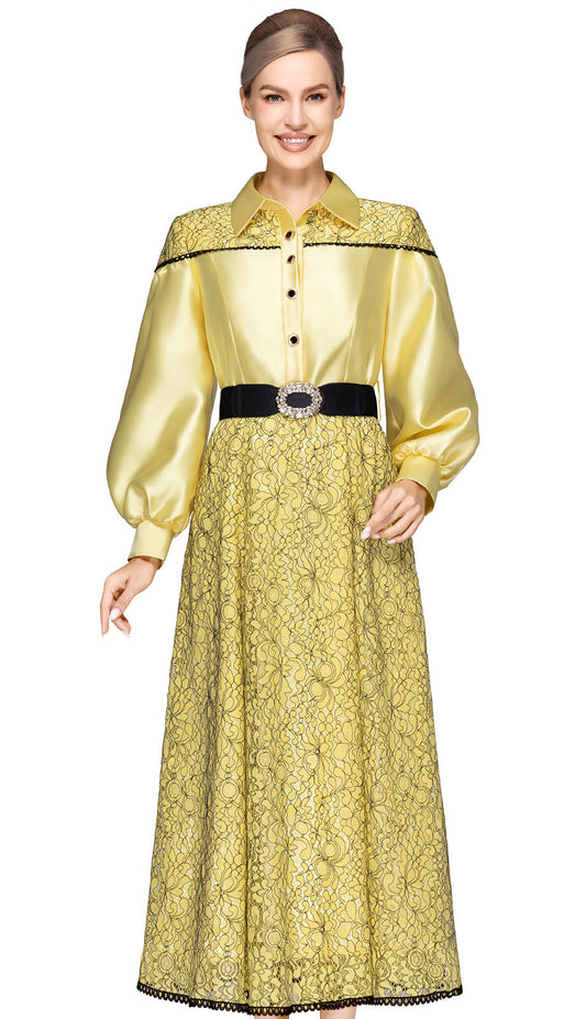 Nina Nischelle 3629-YEL-QS Church Dress
