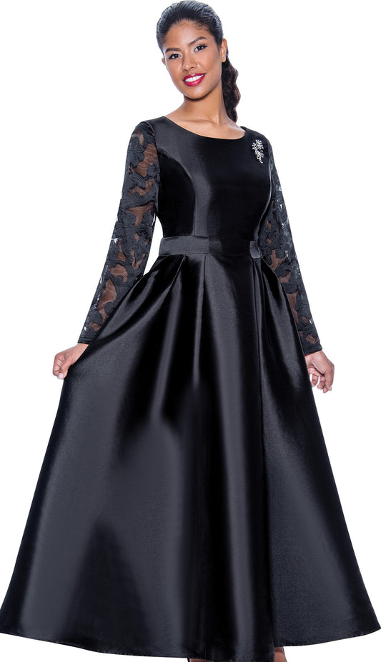 Nubiano 1471-BLK-QS Church Dress