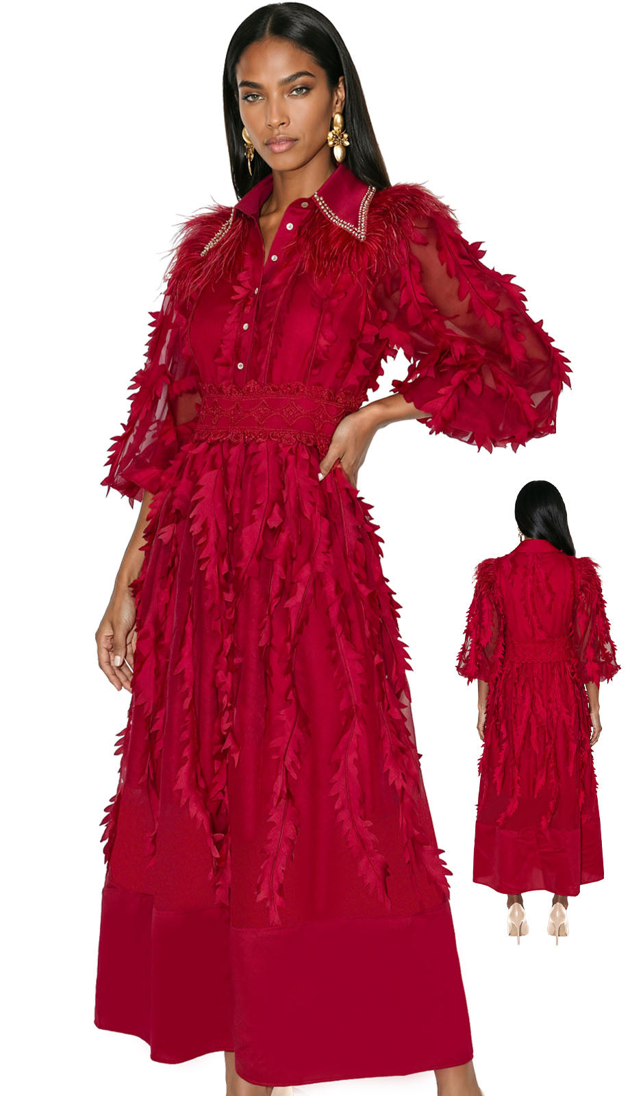Luxe Moda LM534-RED Church Dress