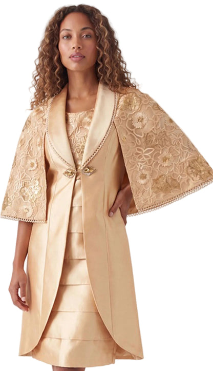 Lusso Couture 9231-GLD Church Suit