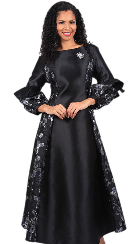 Diana Couture 8664-BLK Church Dress