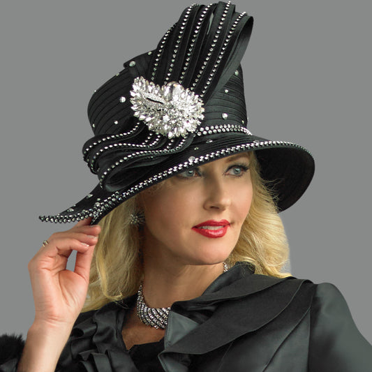 Lily And Taylor H939-BLK Church Hat