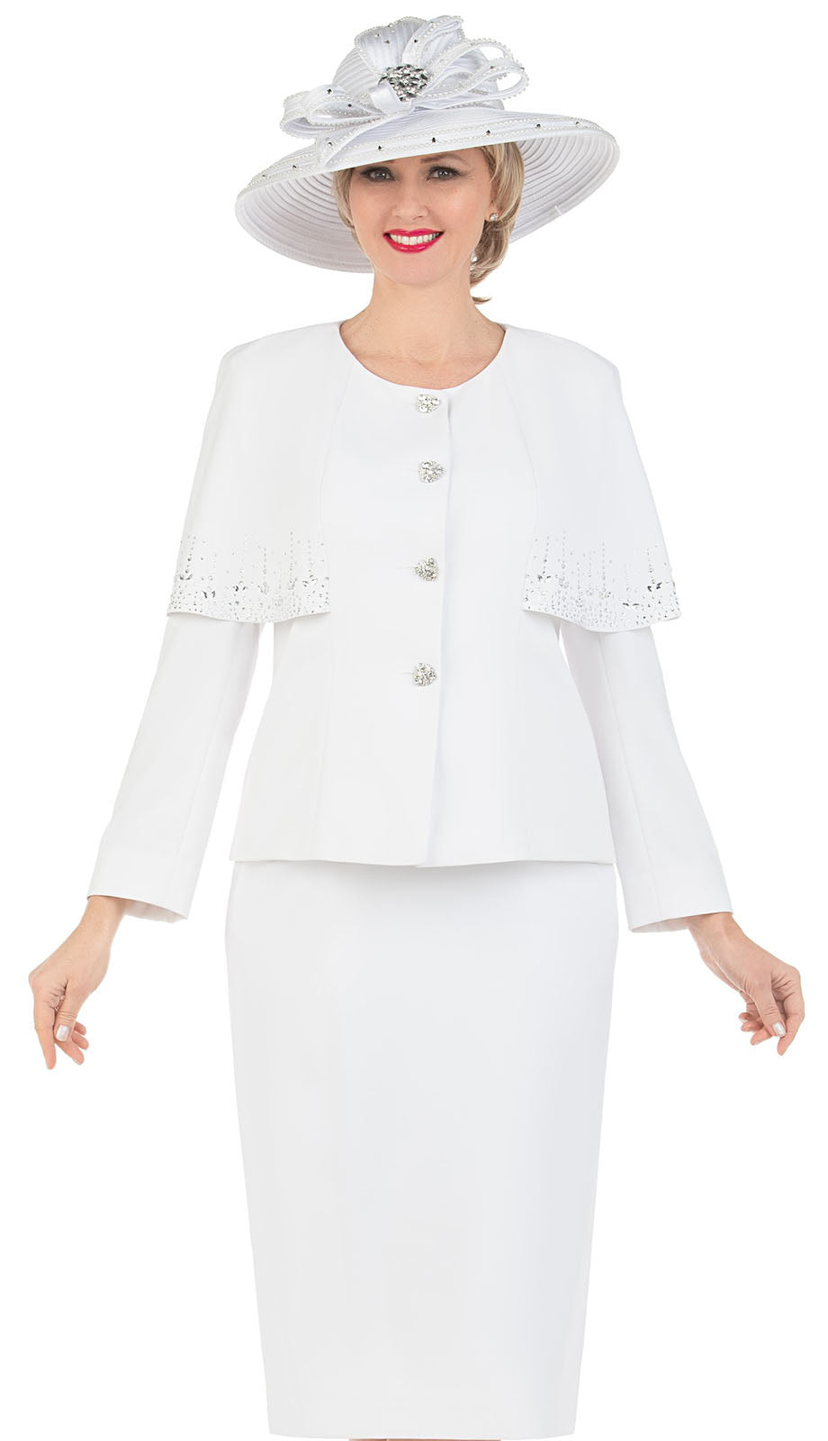 Giovanna S0736-WHT-CO Church Suit