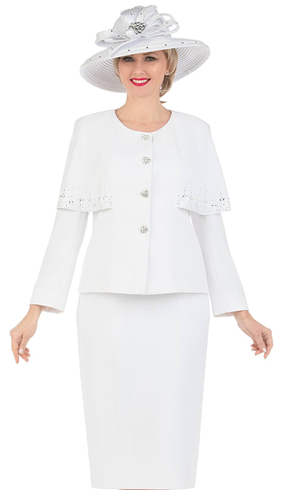 Giovanna S0736-WHT-H Church Hat