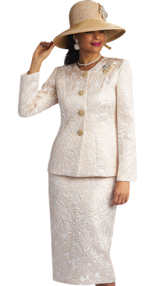 Lily And Taylor 4805-IWG-QS Ladies Church Suit