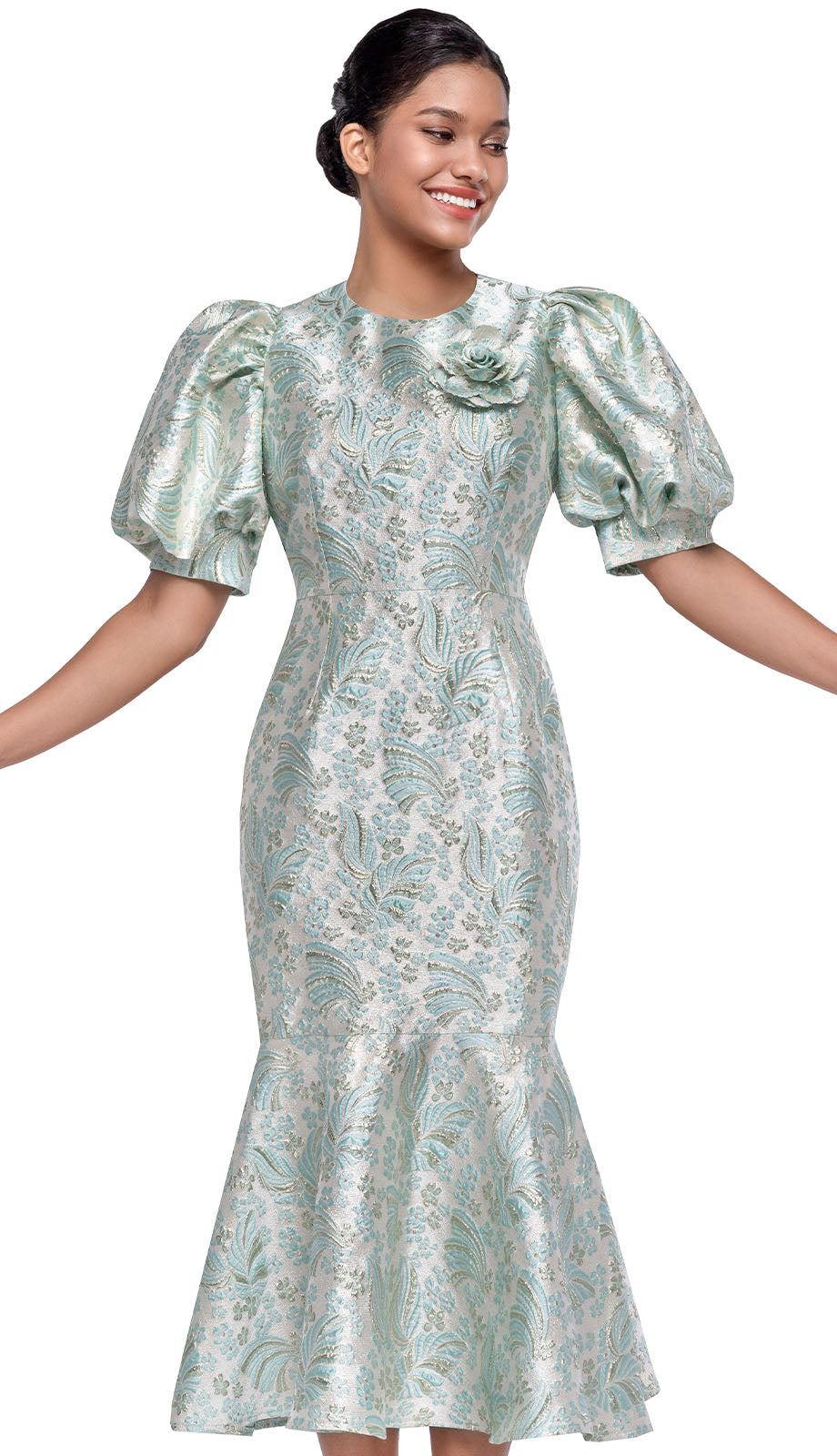 Serafina 6461-YLW-CO Church Dress