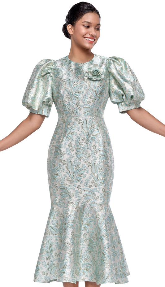 Serafina 6461-YLW-CO Church Dress