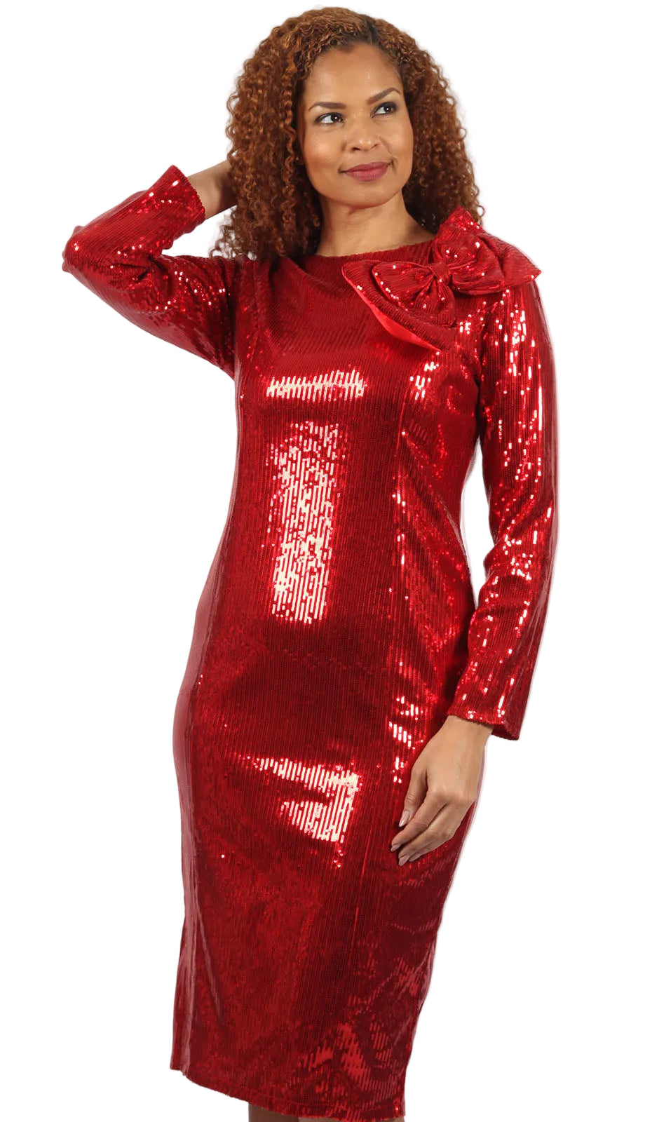 Diana Couture 8563-RED-CO Church Dress