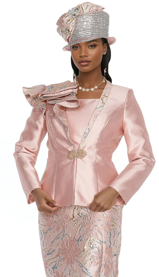 Champagne Italy 6101-MTP-CO Mens Church Suit