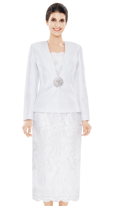 Nina Massini 2470-WHT-CO Church Suit