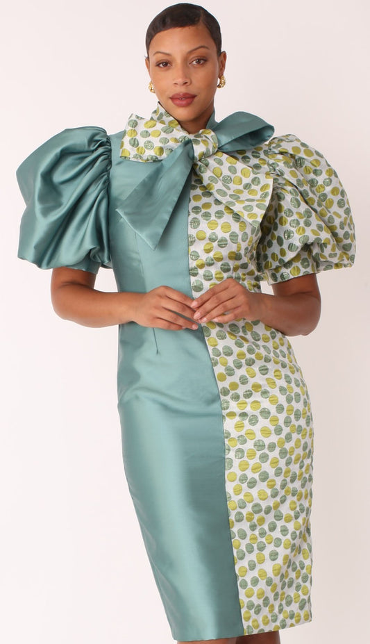 Chancele 9739-OLIVE-QS Church Dress