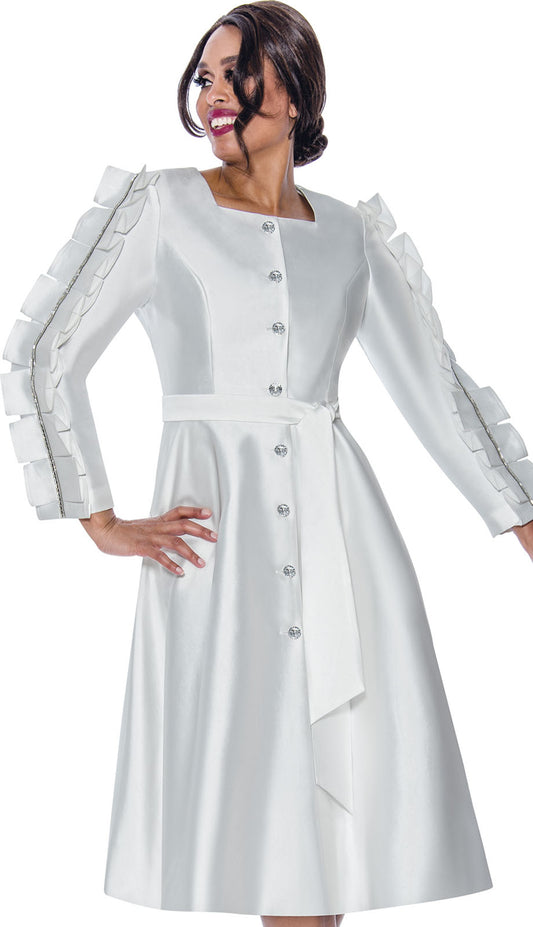 Nubiano 12381-WHT-QS Church Dress