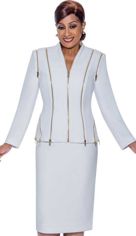 Dorinda Clark Cole 4992-WHT-IH Designer Church Suit